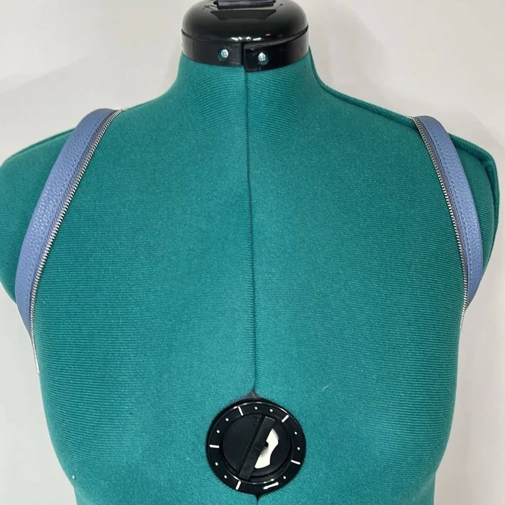 Valentina Chic Blue Leather Convertible Backpack Sling Bag with Silver Details